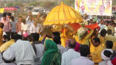 Khandoba Palkhi Stock Footage 208554376