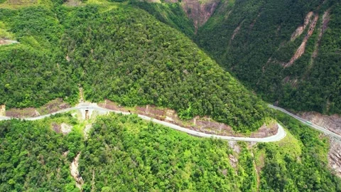 Khanh Le Pass seen from above is beautiful and majestic Stock Footage 226480862
