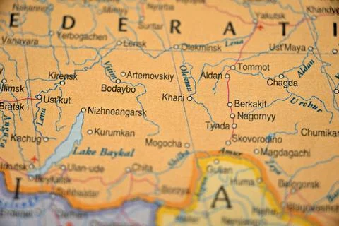 Khani Highlighted on World Map with Soft Blur Background and Subtle Focus E.. Stock Photos