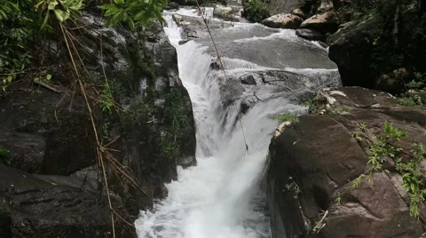 Khao Cha Mao Waterfall Stock Footage 68414924