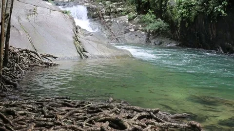 Khao Cha Mao Waterfall Stock Footage 68415472