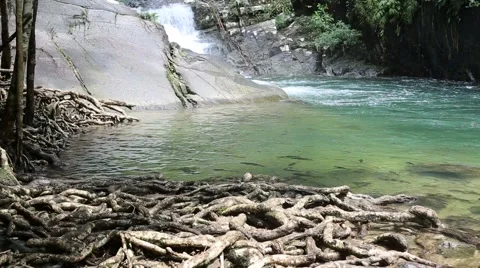 Khao Cha Mao Waterfall Stock Footage 68415621