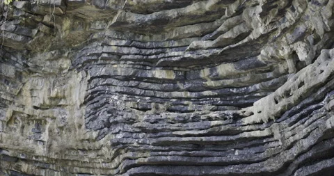 Khao Hin Phap Pha or Pancake Rock features a natural formation of layered rock Stock Footage 335881593