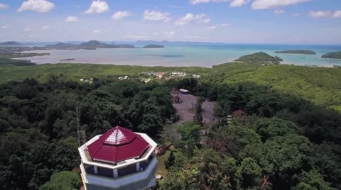 Khao Khad Viewpoint Overlooking Phuket Town in Thailand 스톡 동영상 65788797