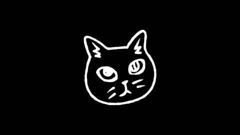 Khao Manee Cat Blue Eye Icon Stock Footage 345592547