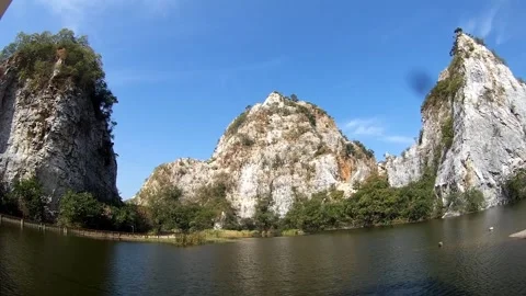Khao Ngu (snake mountain) Stone Park, Thailand3 Stock Footage 249977445