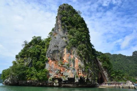 Khao Phing Kan, more commonly known as James Bond Island, in Phang Nga Bay, T Stock Photos