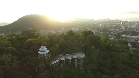 Khao Rang Viewpoint sunset 스톡 동영상 83744686
