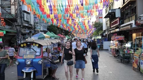Khaosan Road Stock Footage 277283686