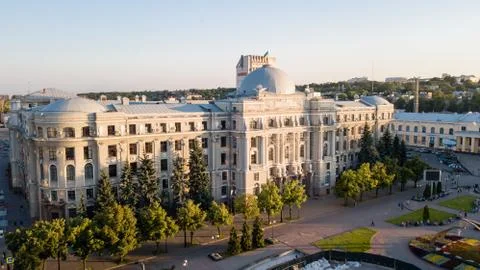 Kharkiv city centr from the Sky 스톡 사진