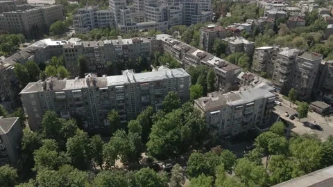 Kharkiv district behind Derzhprom Stock Footage 183786326