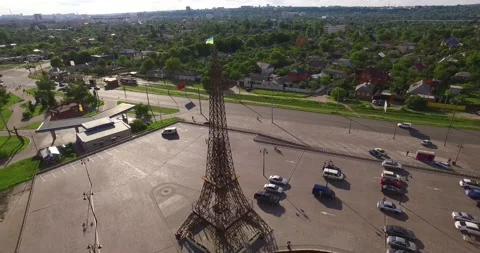 Kharkiv, eiffel tower Stock Footage 152342036