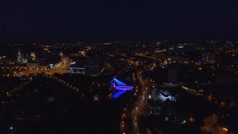 Kharkiv night Stock Footage 114992360