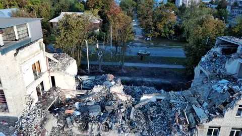 Kharkiv School Destruction 動画素材 213467270