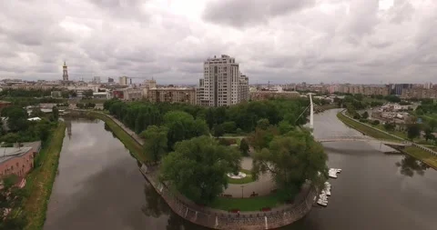 Kharkov from a height Stock Footage