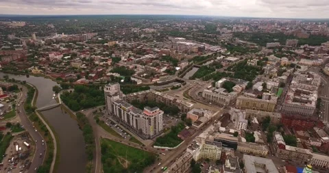 Kharkov from a height Stock Footage 152342059