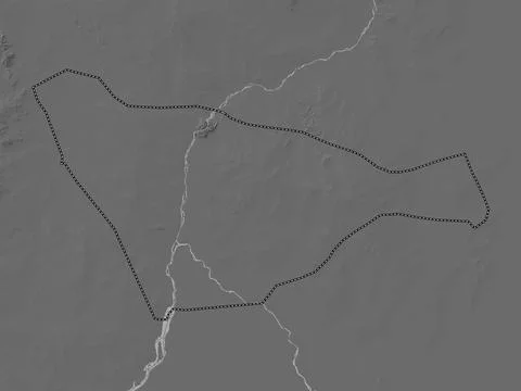 Khartoum, Sudan. Bilevel elevation map with lakes and rivers Stock Illustration