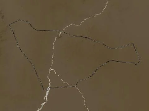 Khartoum, Sudan. Elevation map colored in sepia tones with lakes and rivers Stock Illustration