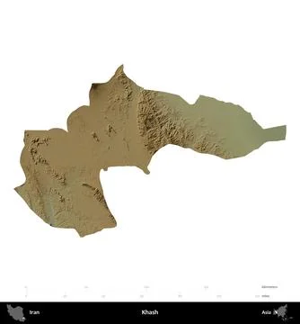 Khash, Iran, isolated on white. Physical Stock Illustration
