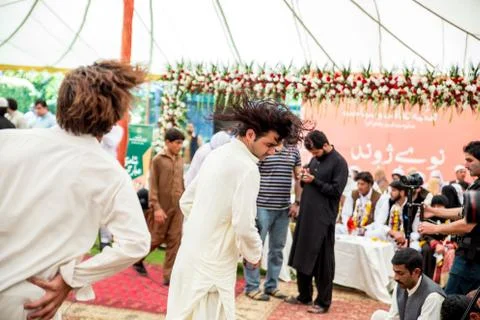 Khattak dancer at event Stock Photos