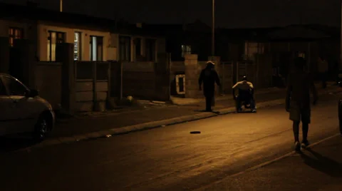 Khayelitsha at night Stock Footage 30639431