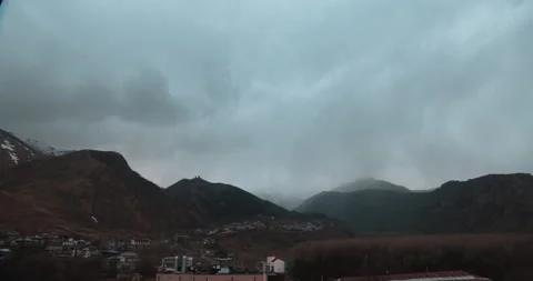 Khazbegi Timelapse 2 Stock Footage 254393746