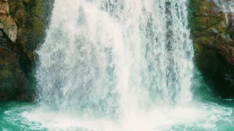 Khedi Waterfall located at River Bhagirathi, Maneri, Uttarakhand,India. Stock Footage 145340444