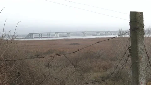 Kherson Antonovsky bridge Video stock 223531878