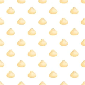 Khinkali dumplings forming a repeating seamless pattern Stock Illustration