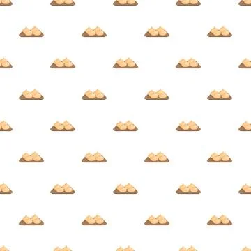 Khinkali dumplings pattern creating seamless background texture Stock Illustration