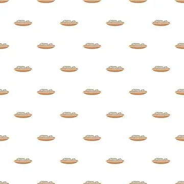 Khinkali dumplings pattern on white background Stockillustratie
