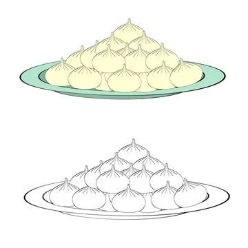 Khinkali set Stock Illustration