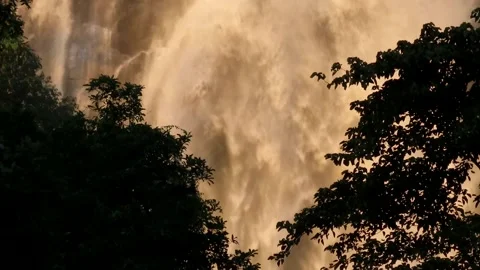 Khlong Lan Waterfall a beautiful and clear Video stock 162378699