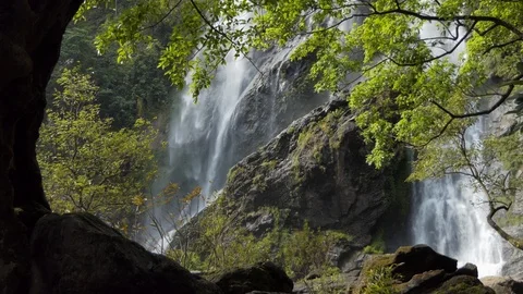 	Khlong Lan Waterfall, Beautiful waterfalls in Thailand Stock Footage