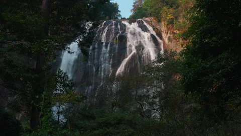 Khlong Lan Waterfall, Khlong Lan National Park, Kamphaeng Phet, in Thailand Stock Footage 258634575