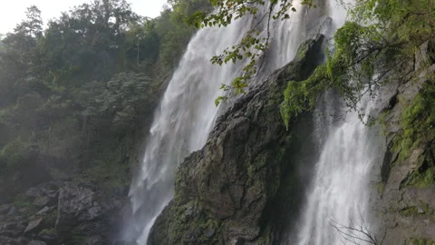 Khlong Lan Waterfall, Khlong Lan National Park, Kamphaeng Phet, in Thailand Stock Footage 264939142