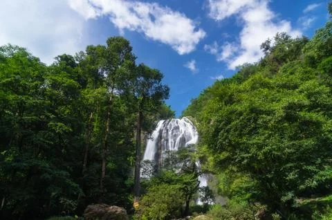 Khlong Lan Waterfall. Stock Photos