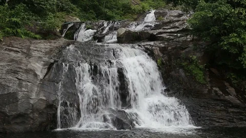 Khlong Nam Lai waterfall   Stock Footage 101051197
