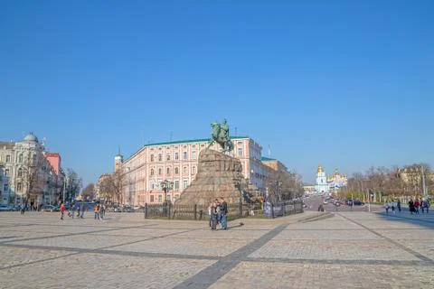 The Khmelnytsky Monument in Kiev Stock-Fotos