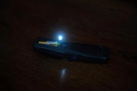 Khmelnytskyi, Ukraine - September 2025: LED light in remote control during Stock Photos