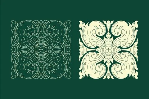 Khmer Art Elements, Vector illustrator design Stock Illustration