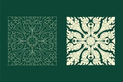 Khmer Art Elements, Vector illustrator design Stock Illustration