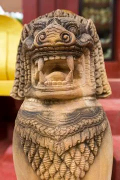 Khmer statue in temple in Siem Reap, Cambodia Stock Photos