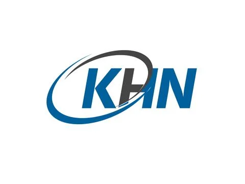 KHN letter creative modern elegant logo design Stock Illustration