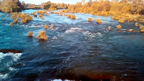 Khone Falls aerial view Video stock 123153723