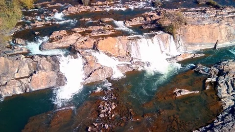 Khone Falls aerial view Video stock 123893966