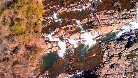 Khone Falls aerial view Video stock 123893969