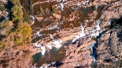 Khone Falls aerial view Video stock 123893983