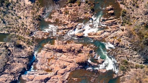 Khone Falls aerial view Video stock 123987350