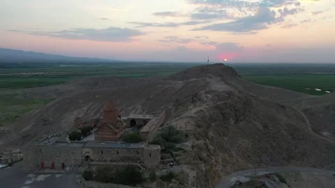 Khor Virap monastery complex by drone 19 Stock-Footage 331594316